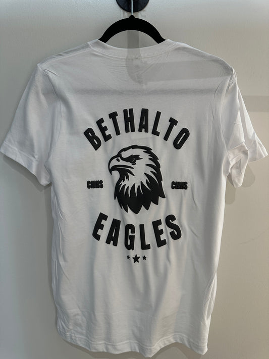BETHALTO EAGLES Black on White Tee