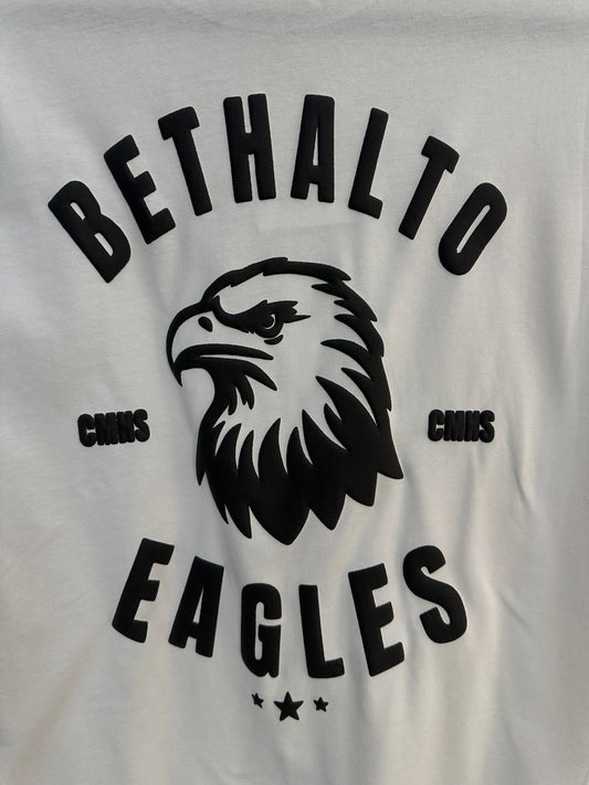 BETHALTO EAGLES Black on White Tee