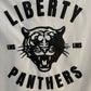 LIBERTY MIDDLE SCHOOL PANTHERS Black on White Tee