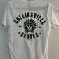 COLLINSVILLE KAHOKS Black on White Tee