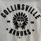 COLLINSVILLE KAHOKS Black on White Tee