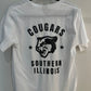 SOUTHERN ILLINOIS COUGARS Black on White Tee