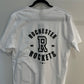 ROCHESTER ROCKETS Black on White Tee