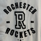 ROCHESTER ROCKETS Black on White Tee