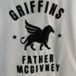FATHER MCGIVNEY GRIFFINS Black on White Tee