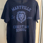 MCS LIONS Navy on Navy Tee