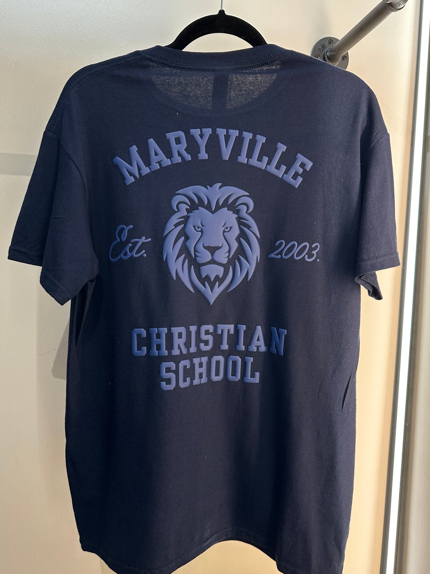 MCS LIONS Navy on Navy Tee