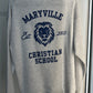 MCS LIONS Navy on Grey School Crewneck