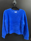 Fuzz Crewneck Eyelash Sweater