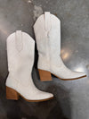 Dazzling Rhinestone Jeweled Mid-Calf Glam Western Boots
