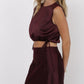 Deep Trance Tank Crop With Side Ties