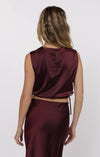 Deep Trance Tank Crop With Side Ties