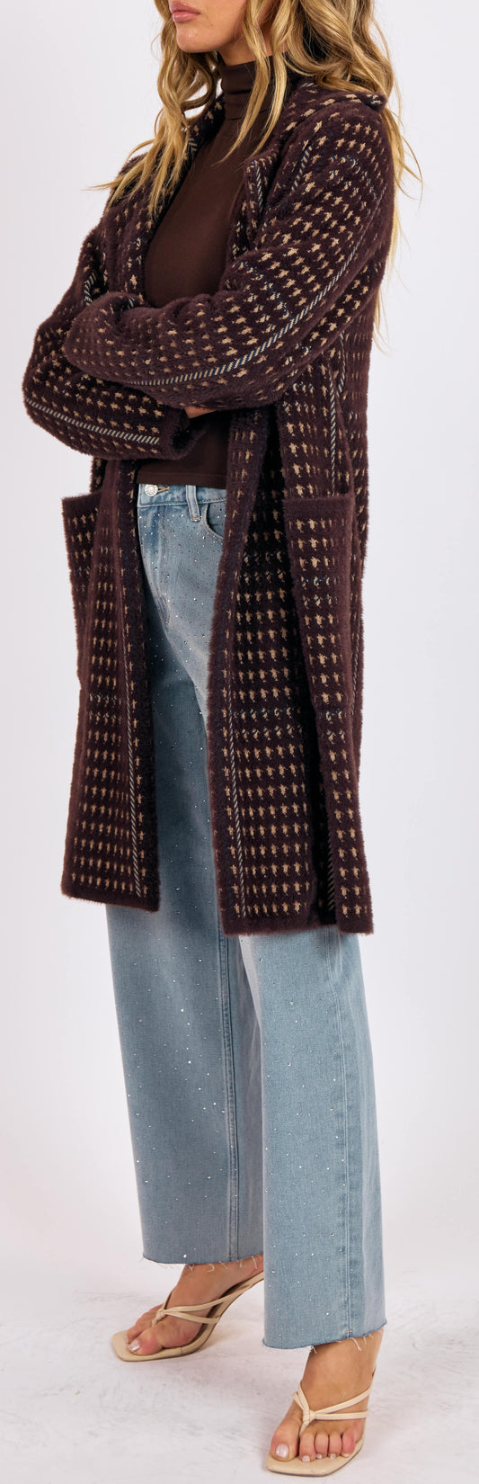 Marceau Houndstooth Coat
