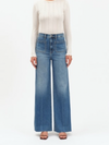 Far Out High Rise Wide Leg Jean with Front Pocket