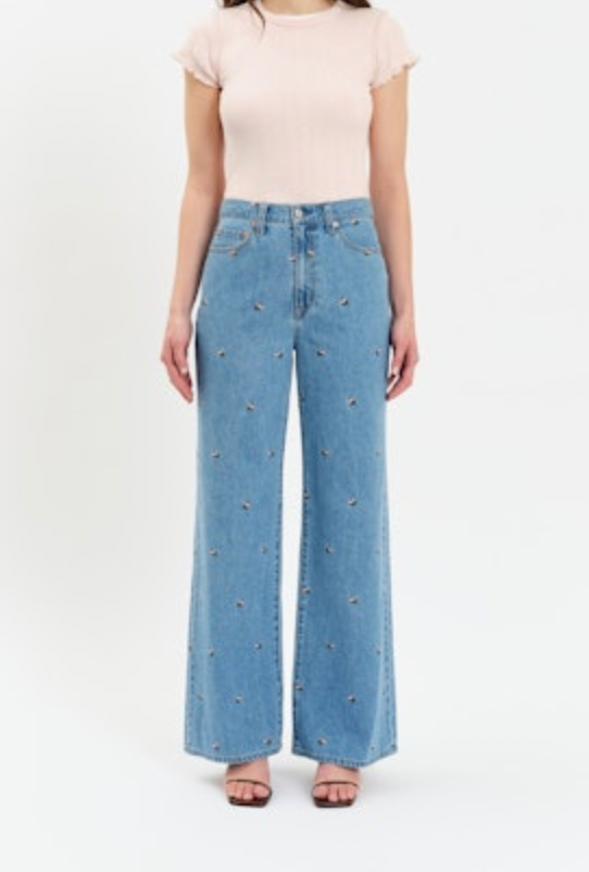 Far Out Flower High Rise Jean