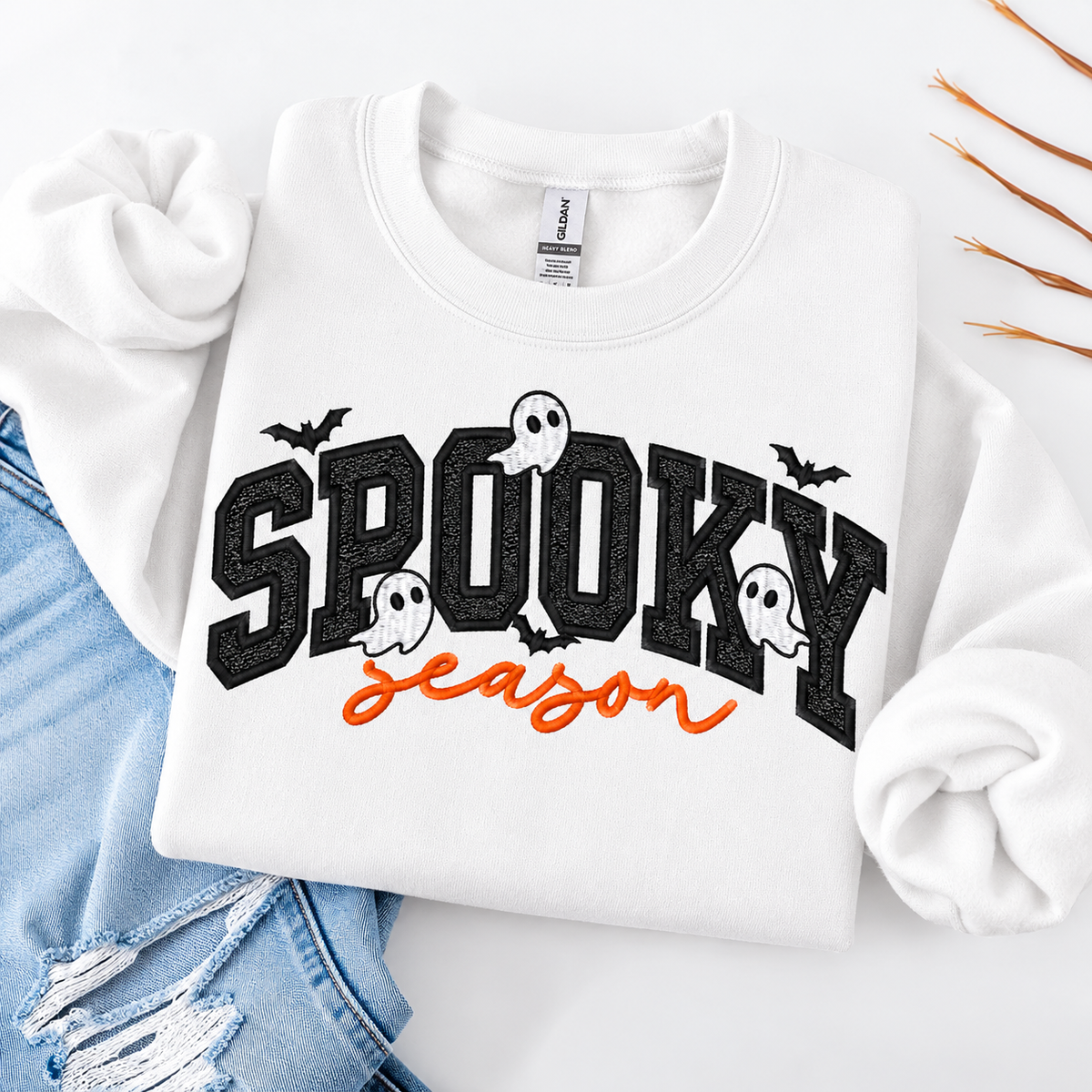 Spooky Season – Custom Embroidered Halloween Sweatshirt