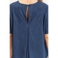 Suede Boat Neck Top