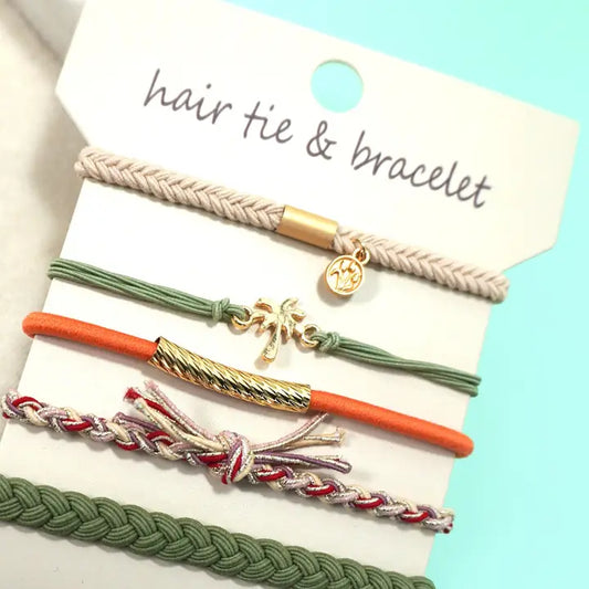 Boho Dual Function Knot Bracelet Hair Ties
