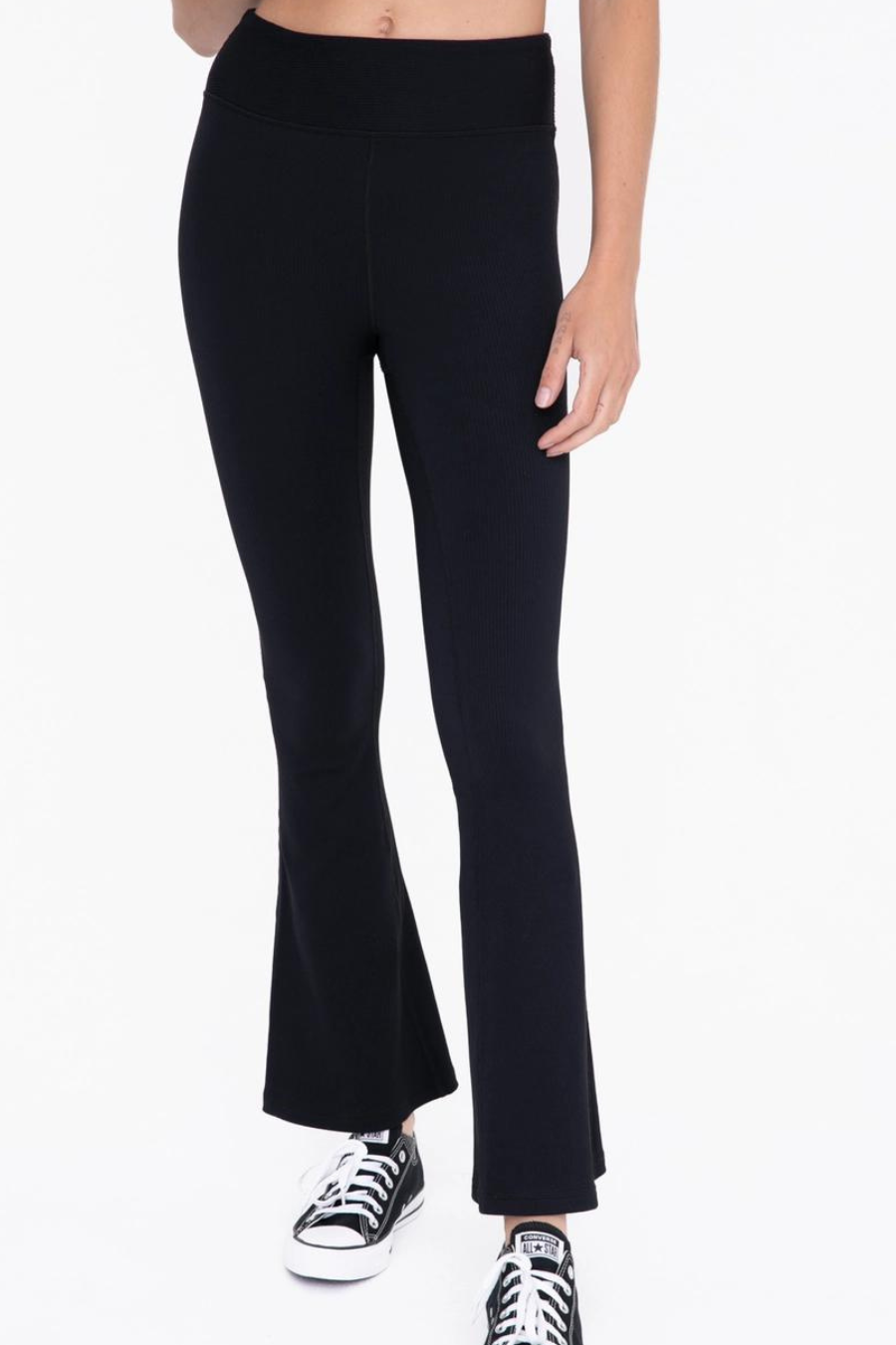 Ribbed Flare High Waist Yoga Pants