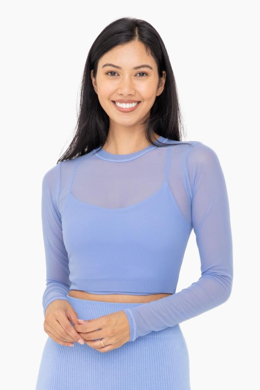 Sheer Mesh Long Sleeve with Lining