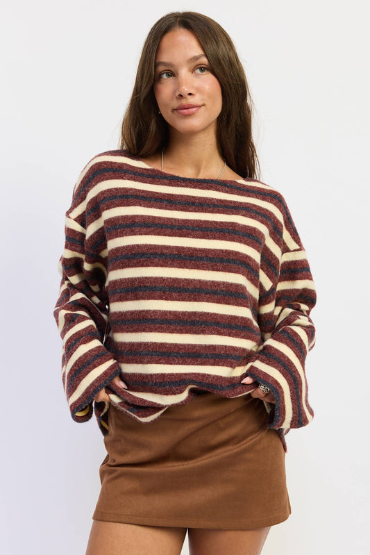 Oversized Striped long Sleeve Tee