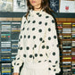 Polka Dot Half-Zip Sweatshirt
