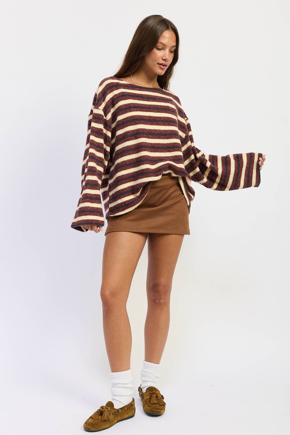 Oversized Striped long Sleeve Tee