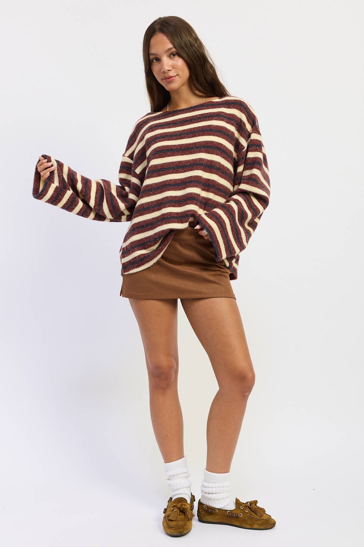 Oversized Striped long Sleeve Tee