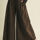 High-Waist Pleated Yoke Palazzo Pant