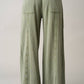 Mineral Wash Curved Seam Wide Leg Pants