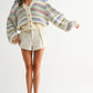 Multicolor Striped Chunky Knit Cardigan
