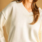 V-Neck Oversized Long Sleeve Sweater