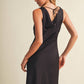 Cowl Neck Bias Cut Maxi Dress