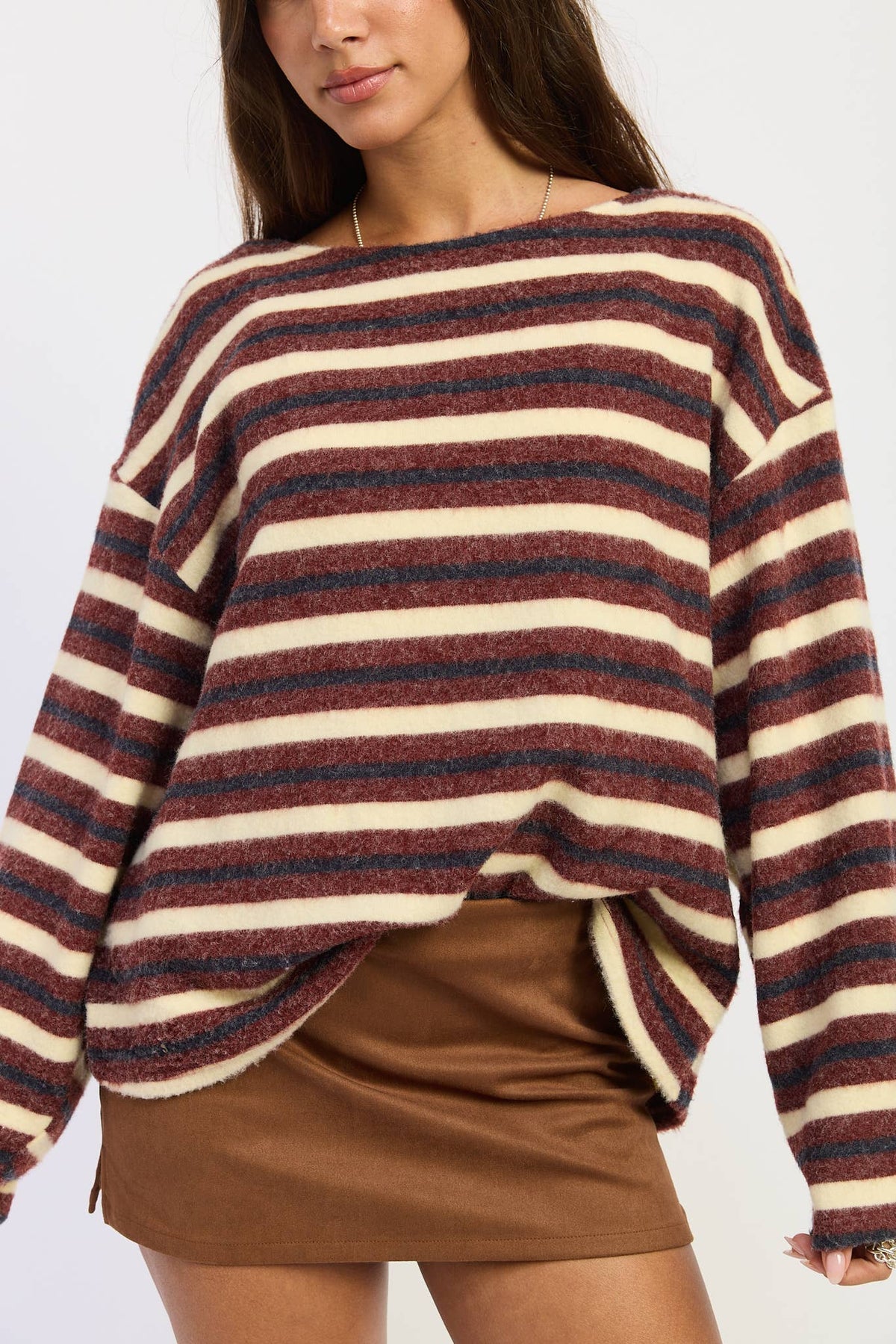 Oversized Striped long Sleeve Tee