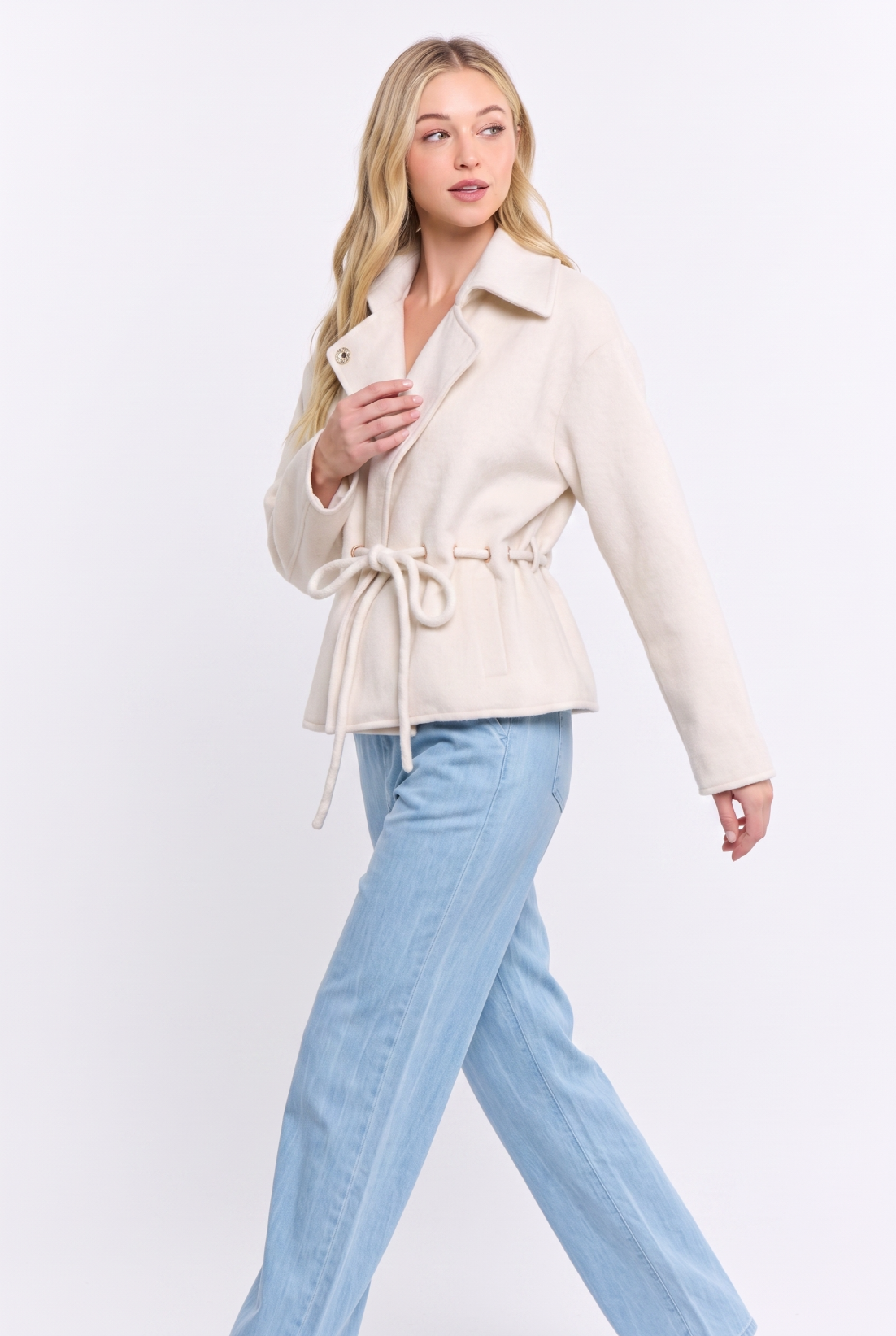 Wool Blend Belted Jacket