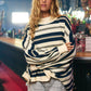 Striped Oversized Crewneck Top