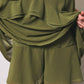 Ruffle Detail Shoulder Tie Flare Romper