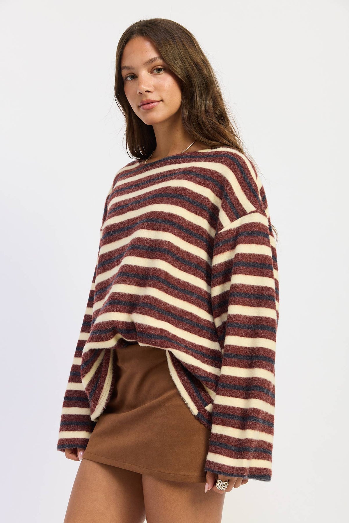 Oversized Striped long Sleeve Tee