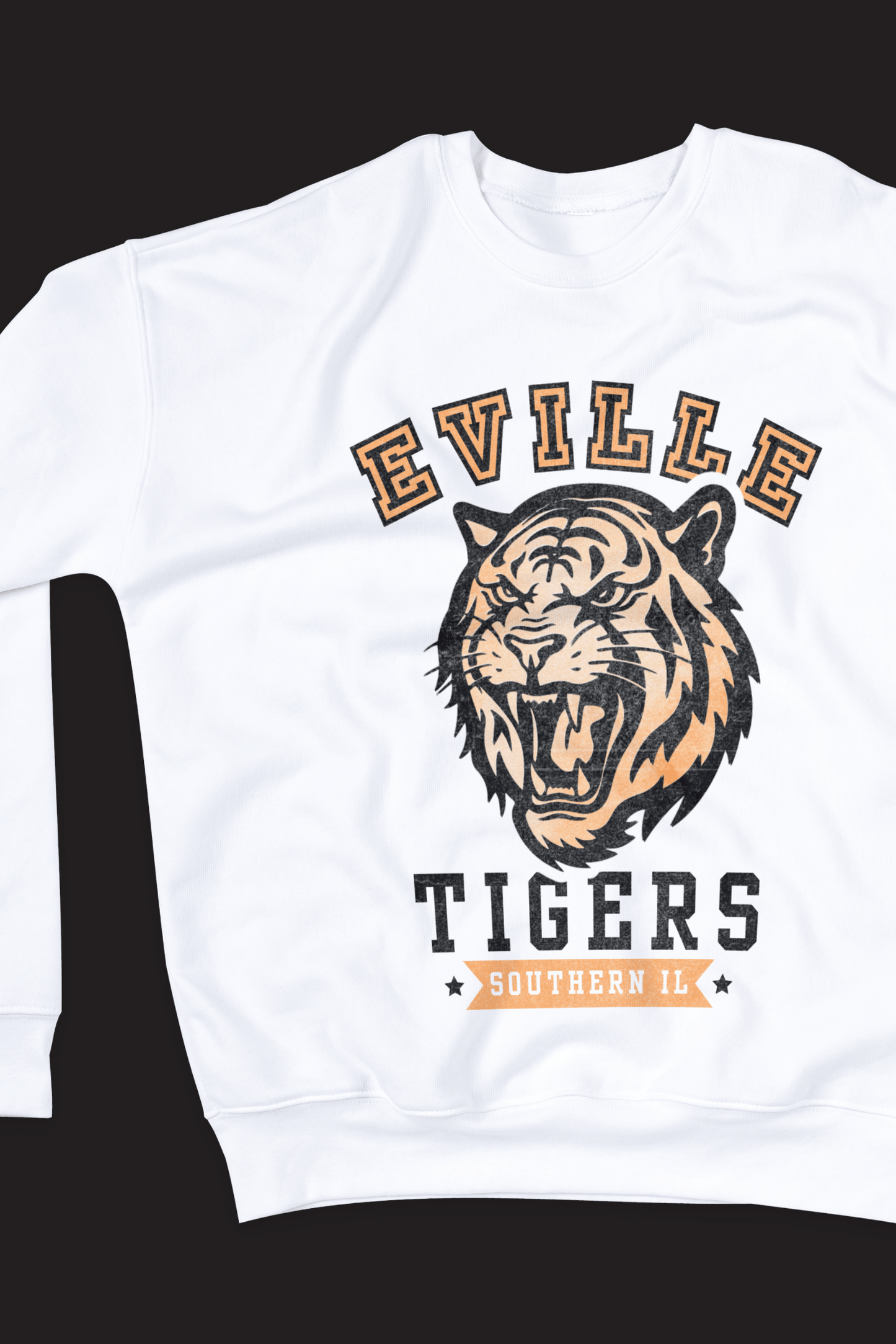 VINTAGE WASH EVILLE TIGERS School Crewneck