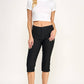 Capri Pants With Slide Slit Hem