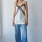 Woven Polyester Satin V-Neck Spaghetti Strap Cami