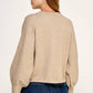 Knitted Sweater with Cuffed Sleeves