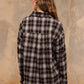 Plaid Collared Long Sleeve Button Down Top