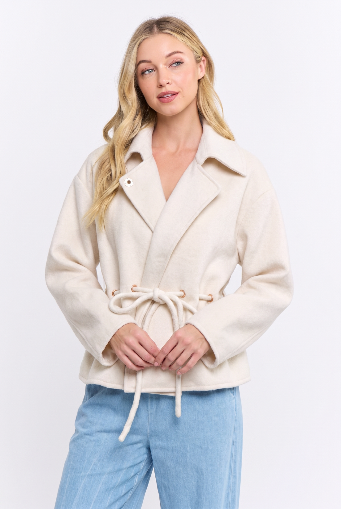 Wool Blend Belted Jacket