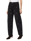 Embellished Barrel Jeans
