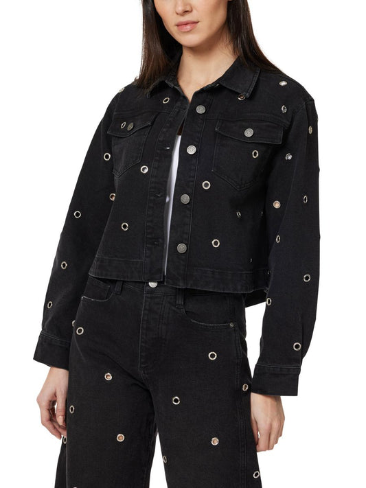 Embellished Cropped Jean Jacket