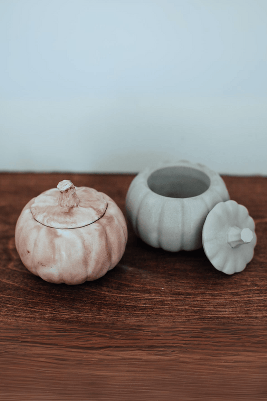 Handmade Pumpkin Vessel with Lid