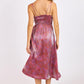 Floral Glow Fitted Bodice Midi Dress