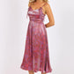 Floral Glow Fitted Bodice Midi Dress