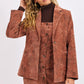 Printed Velvet Blazer